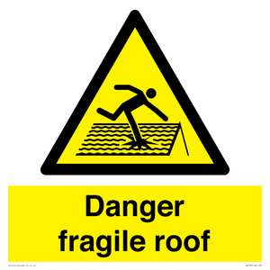 danger fragile roof